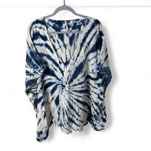 Florabella blue tie dye blouse Size S #floral #boho